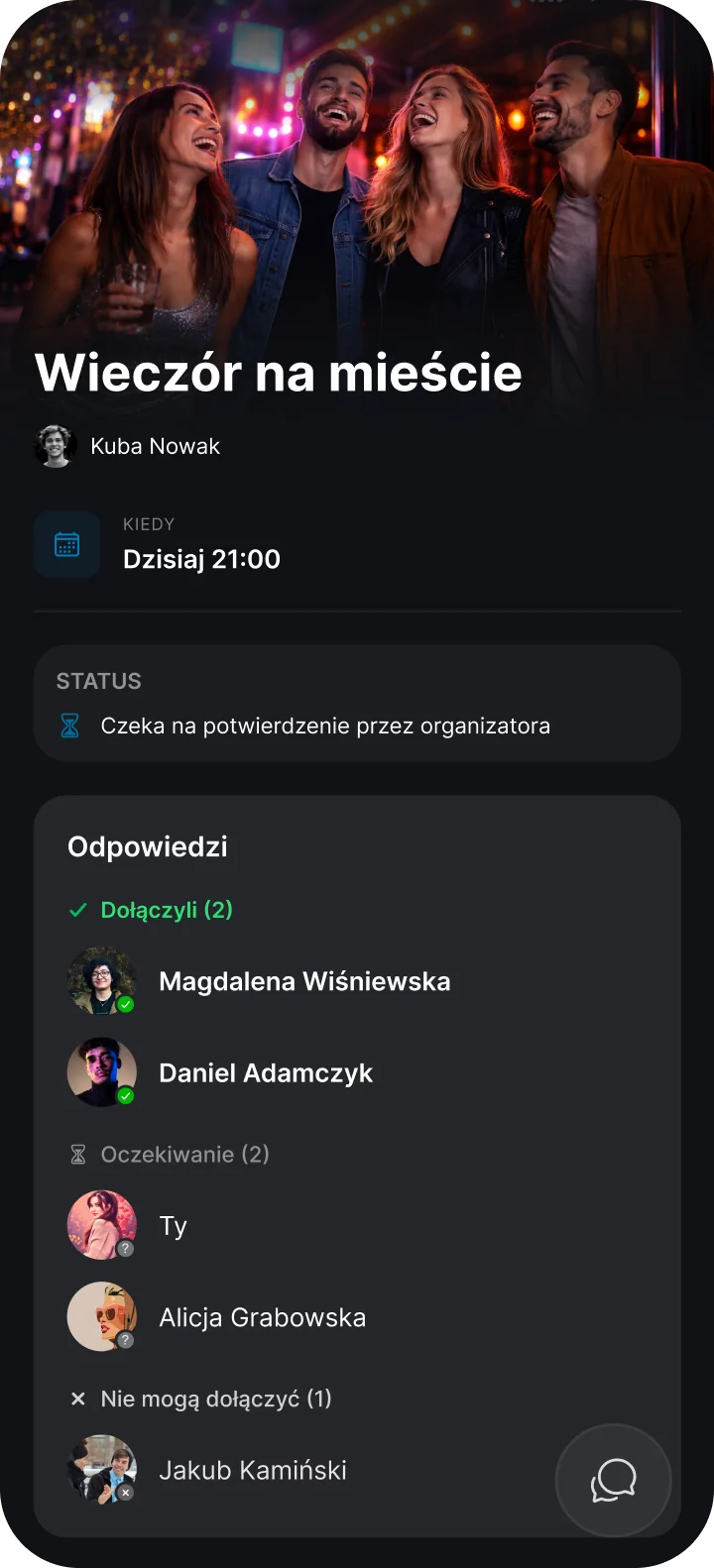 Meetapper check details screen